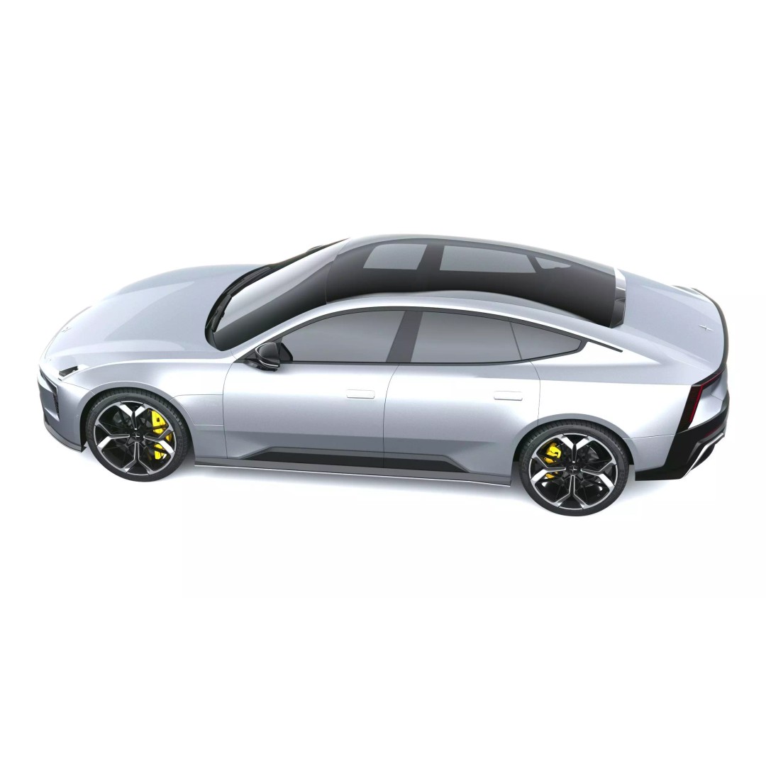 Polestar 5 3D Model – High Poly Luxury Sedan, FBX, PBR Textures - View 11