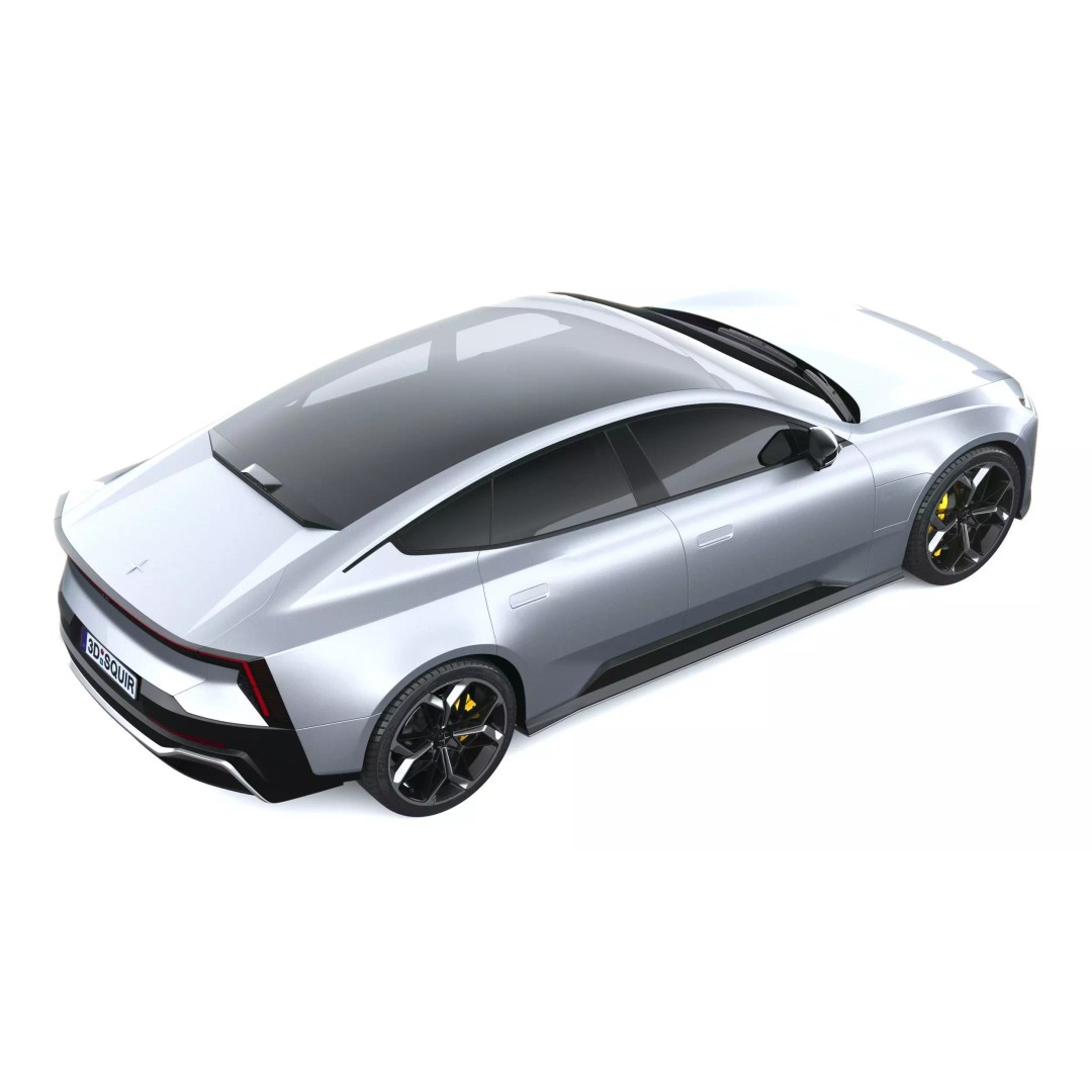 Polestar 5 3D Model – High Poly Luxury Sedan, FBX, PBR Textures - View 12