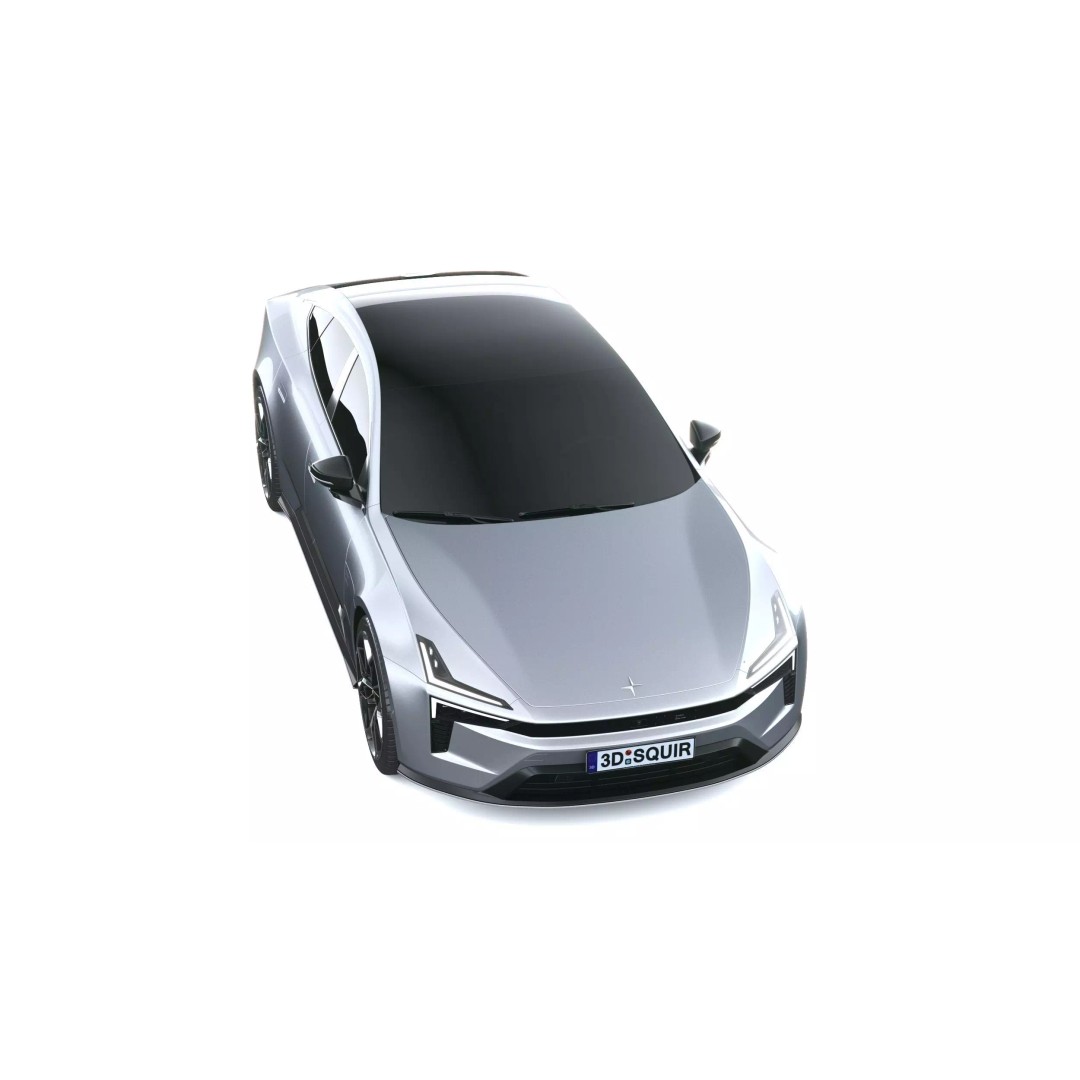 Polestar 5 3D Model – High Poly Luxury Sedan, FBX, PBR Textures - View 14