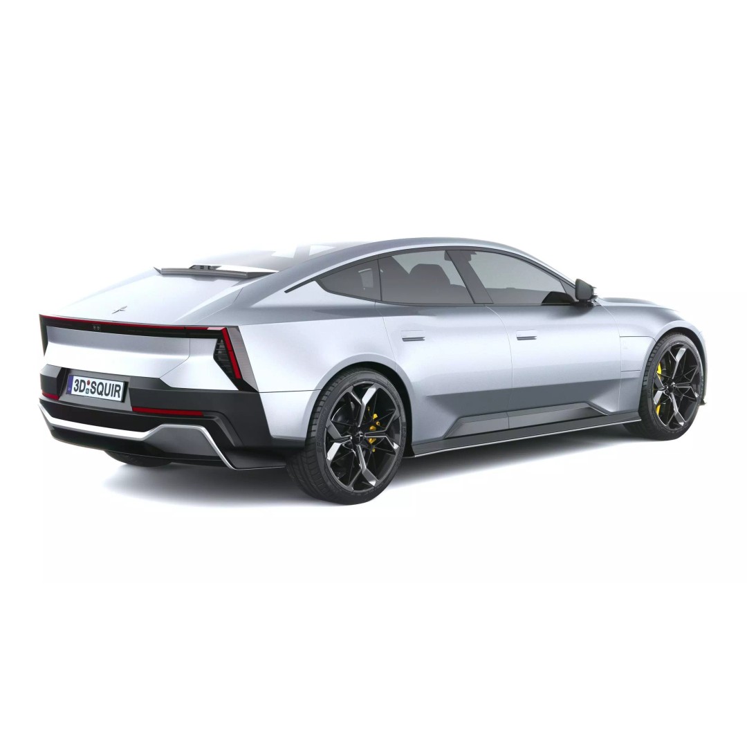 Polestar 5 3D Model – High Poly Luxury Sedan, FBX, PBR Textures - View 19