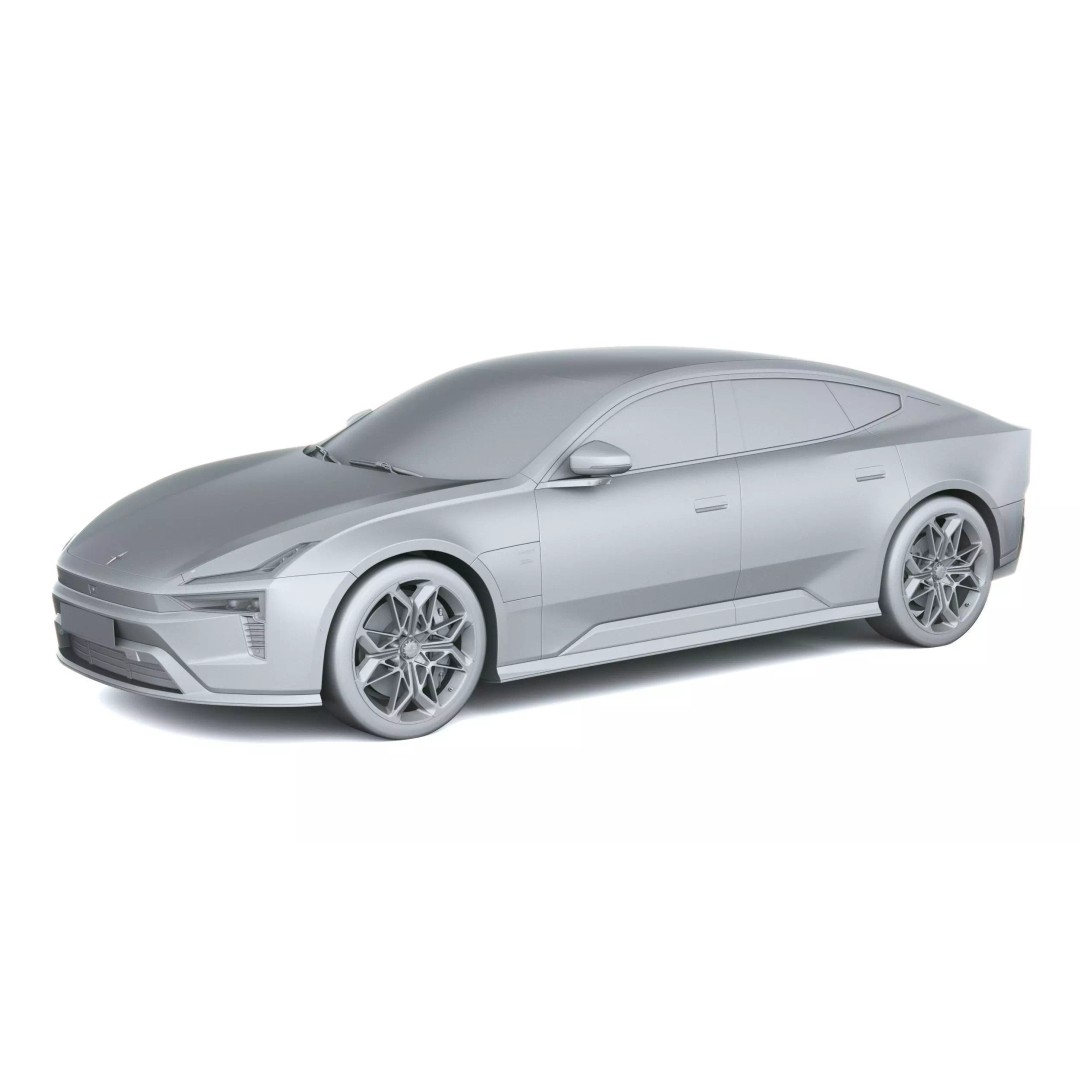 Polestar 5 3D Model – High Poly Luxury Sedan, FBX, PBR Textures - View 21