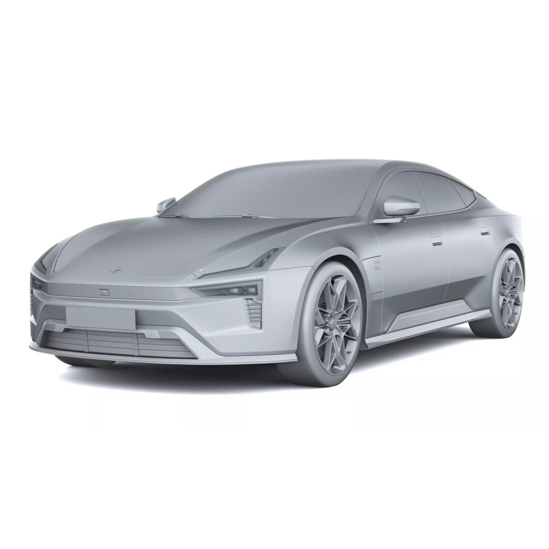Polestar 5 3D Model – High Poly Luxury Sedan, FBX, PBR Textures - View 22