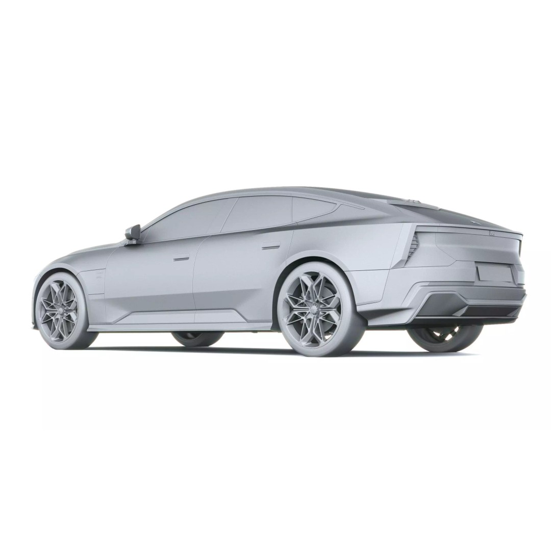 Polestar 5 3D Model – High Poly Luxury Sedan, FBX, PBR Textures - View 23