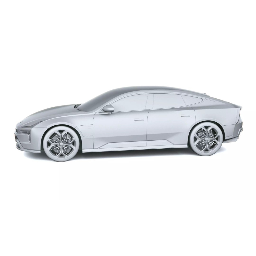 Polestar 5 3D Model – High Poly Luxury Sedan, FBX, PBR Textures - View 24