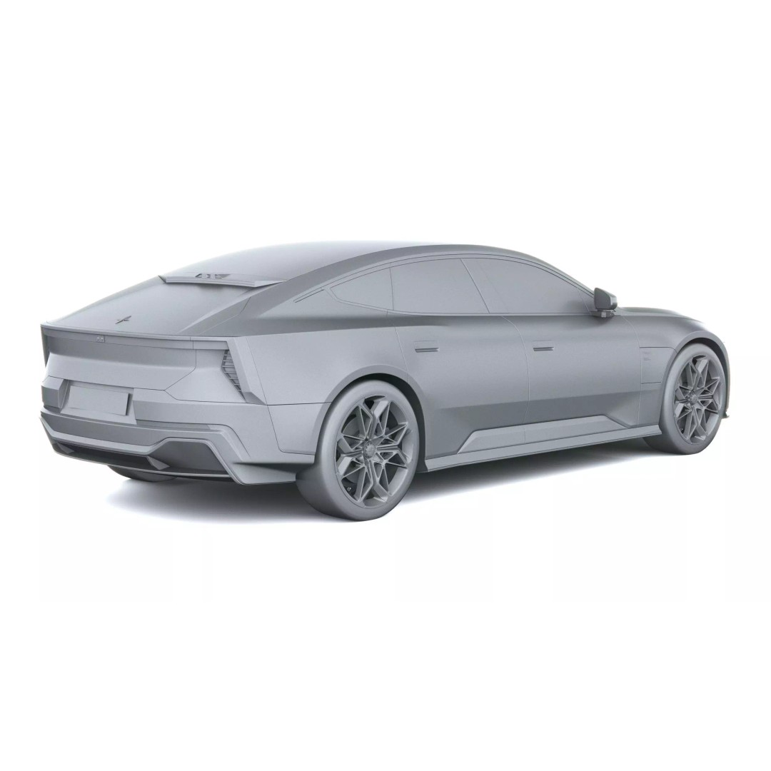 Polestar 5 3D Model – High Poly Luxury Sedan, FBX, PBR Textures - View 27