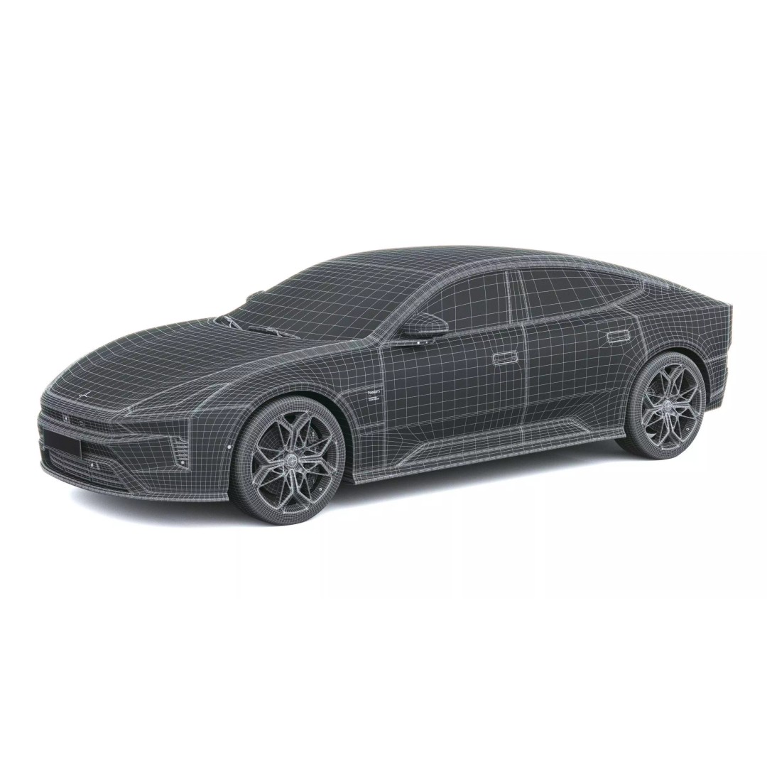 Polestar 5 3D Model – High Poly Luxury Sedan, FBX, PBR Textures - View 30