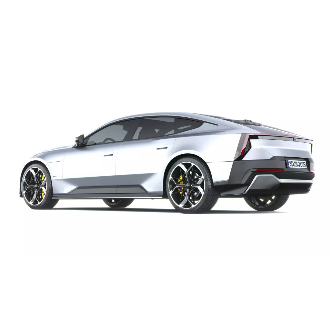 Polestar 5 3D Model – High Poly Luxury Sedan, FBX, PBR Textures - View 7