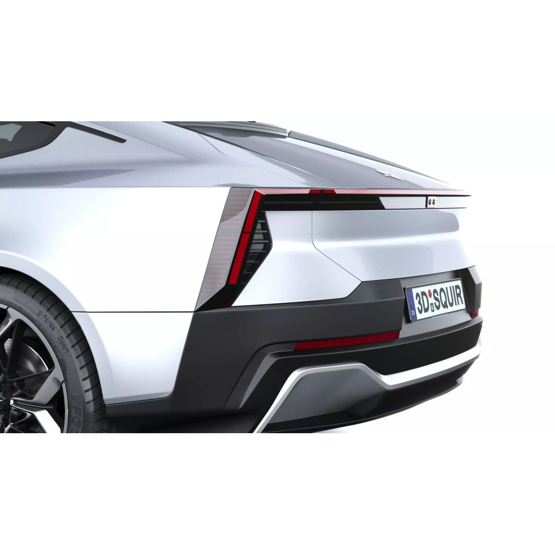 Polestar 5 3D Model – High Poly Luxury Sedan, FBX, PBR Textures - View 8