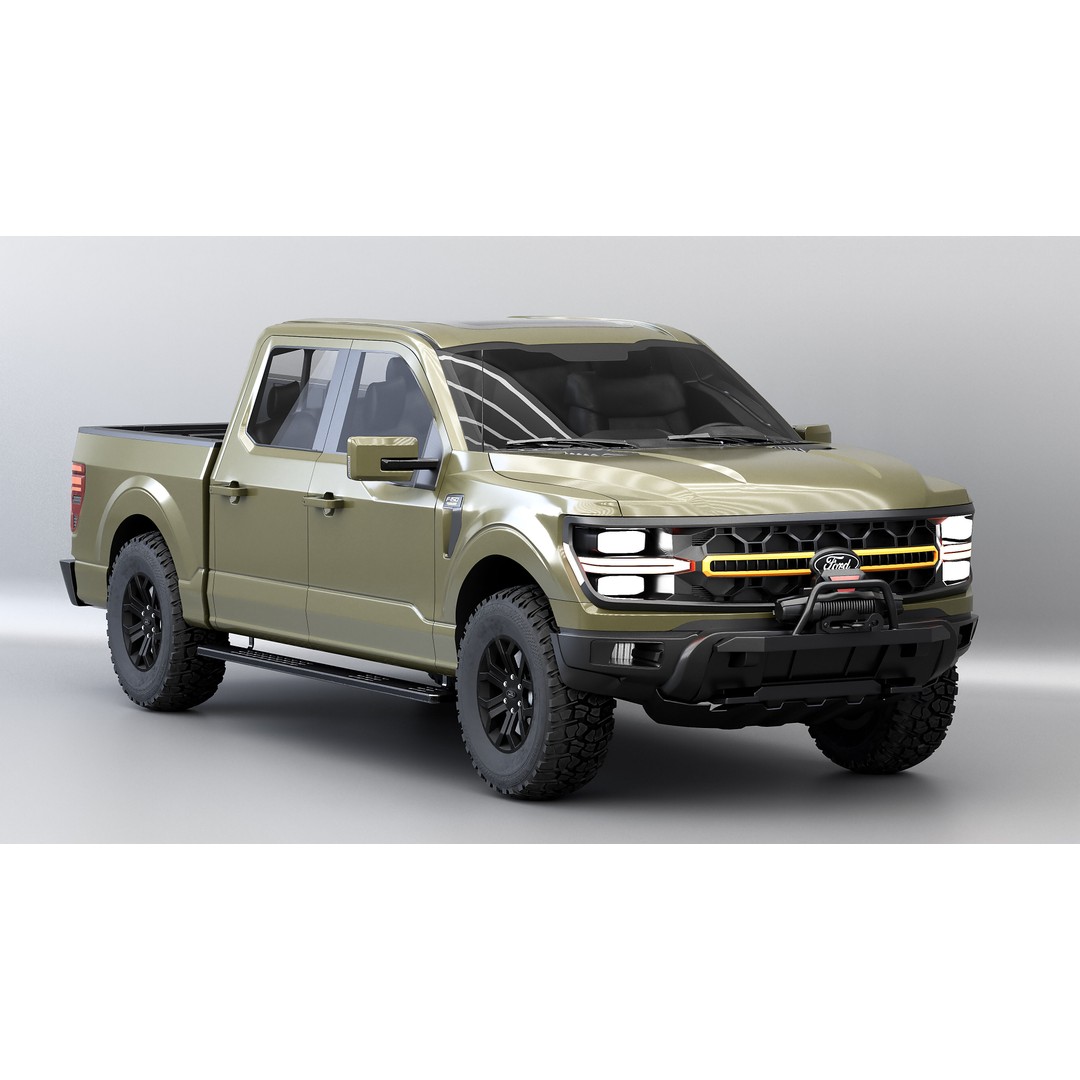F-150 Tremor 2024 3D Model – High Poly Game Ready Asset, PBR Textures - View 3