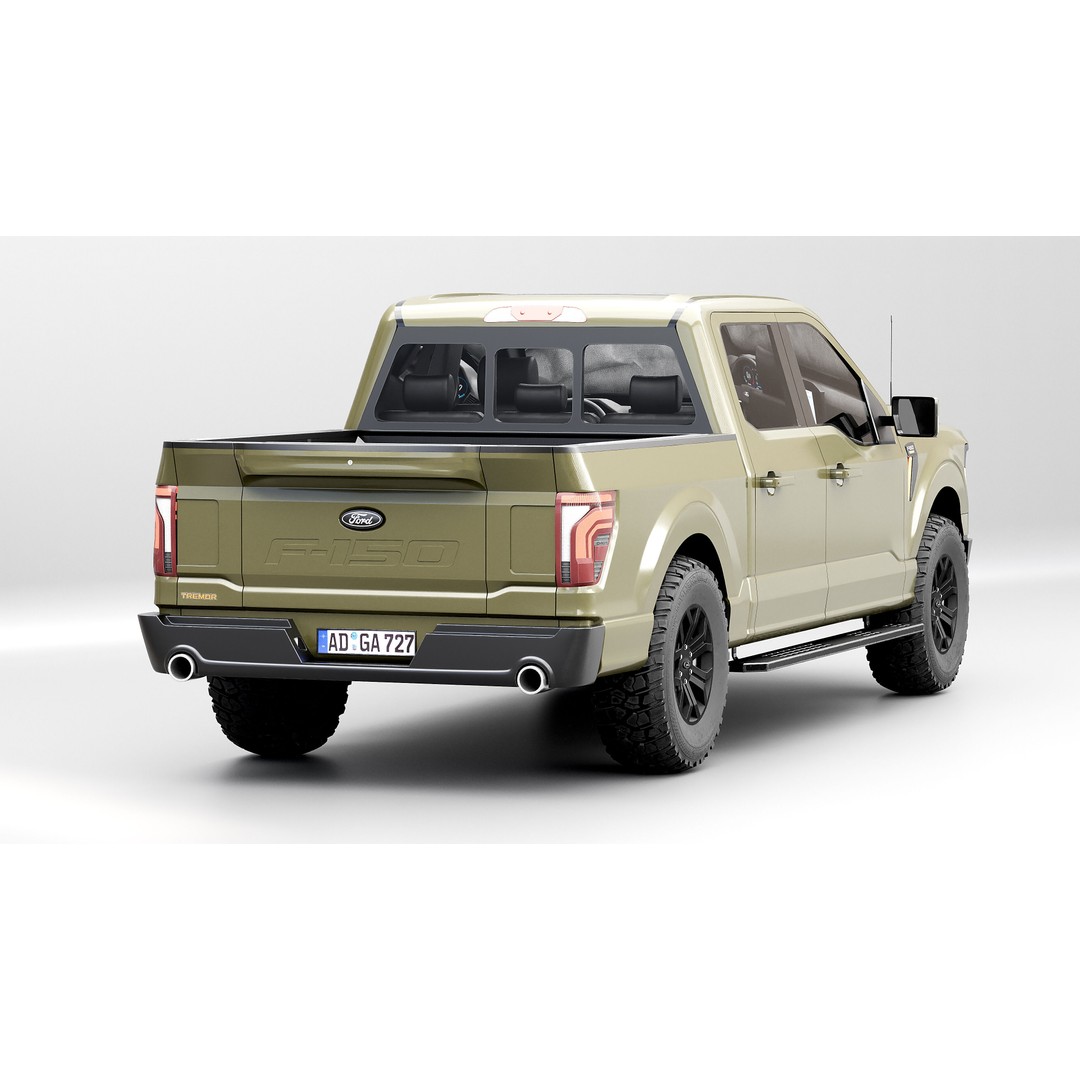 F-150 Tremor 2024 3D Model – High Poly Game Ready Asset, PBR Textures - View 4