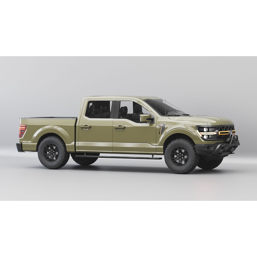 F-150 Tremor 2024 3D Model – High Poly Game Ready Asset, PBR Textures - View 6