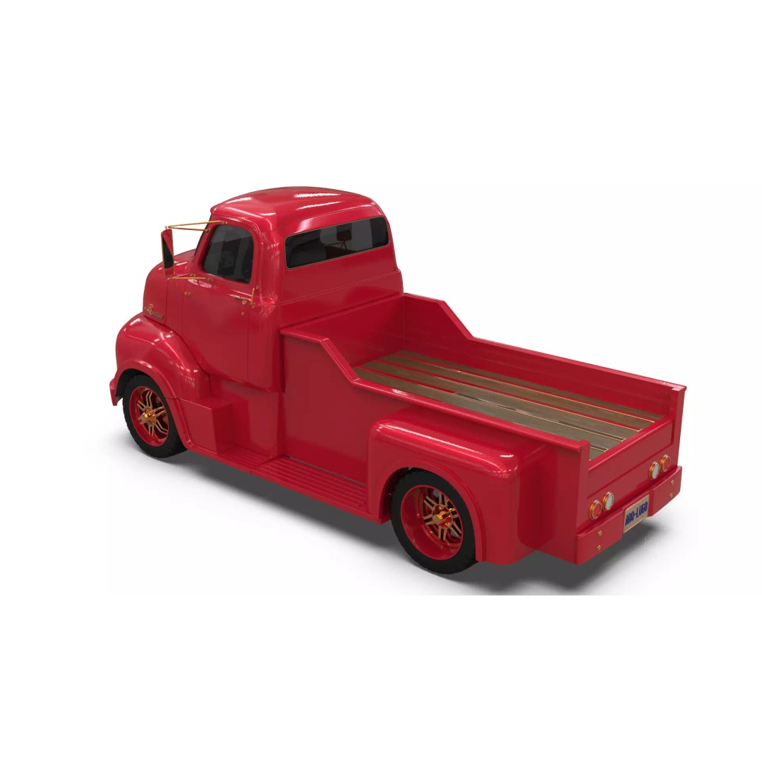 Custom 1950s COE Pickup Truck 3D Model – Game Ready Blender Asset, FBX - View 13