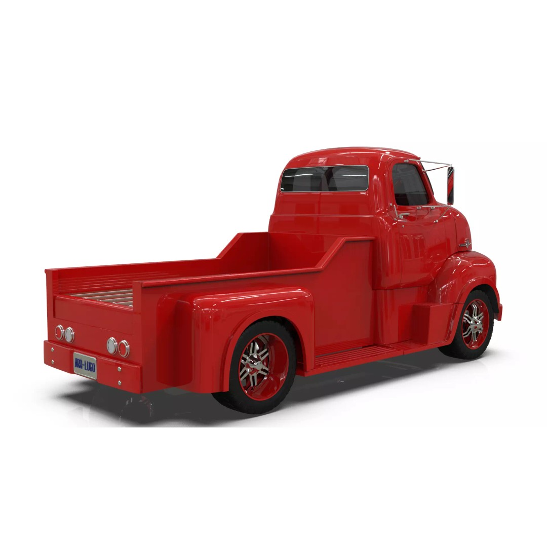 Custom 1950s COE Pickup Truck 3D Model – Game Ready Blender Asset, FBX - View 15
