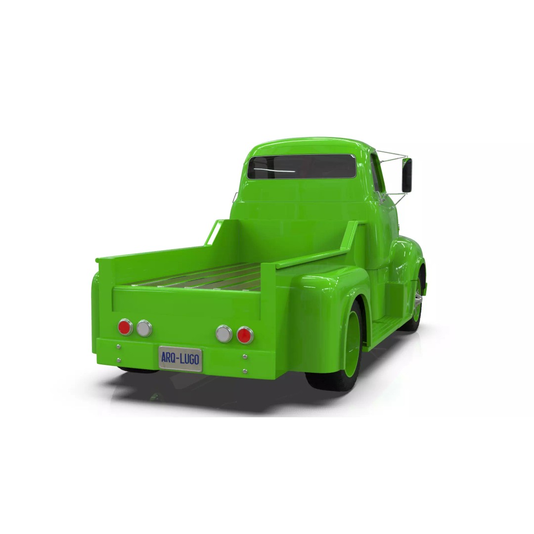 Custom 1950s COE Pickup Truck 3D Model – Game Ready Blender Asset, FBX - View 26