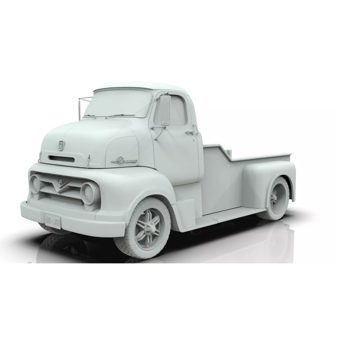 Custom 1950s COE Pickup Truck 3D Model – Game Ready Blender Asset, FBX - View 27