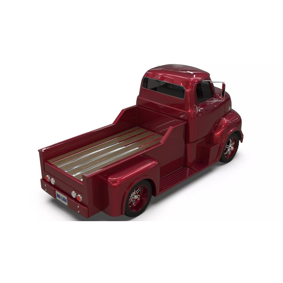 Custom 1950s COE Pickup Truck 3D Model – Game Ready Blender Asset, FBX - View 6