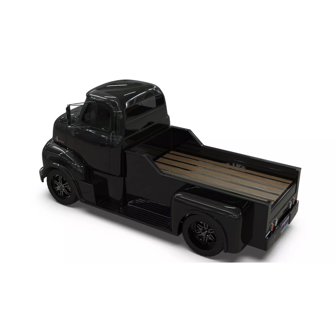 Custom 1950s COE Pickup Truck 3D Model – Game Ready Blender Asset, FBX - View 9