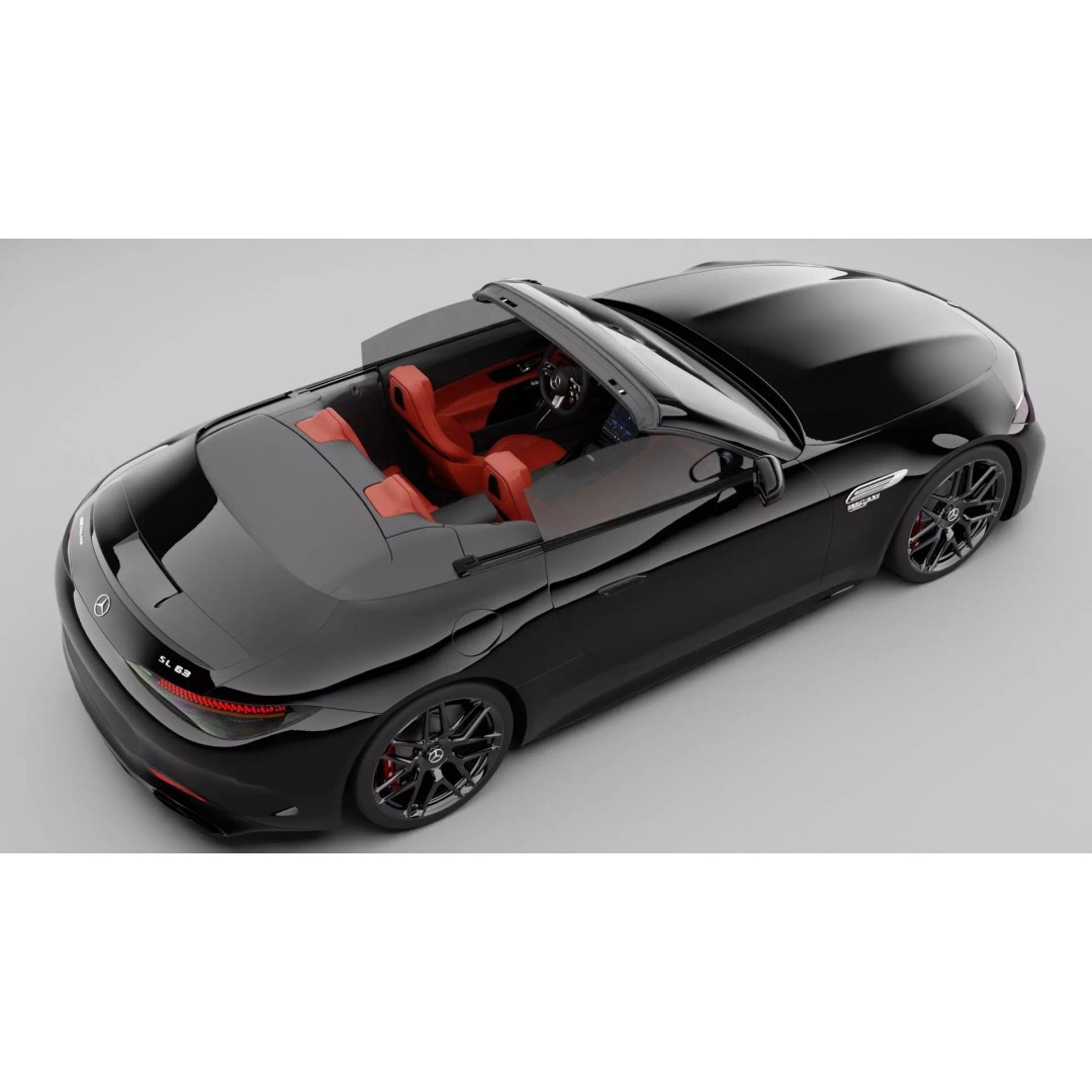 Mersedes Benz SL63 AMG 3D Model – High-Poly Rigged Car Asset for Blender - View 2