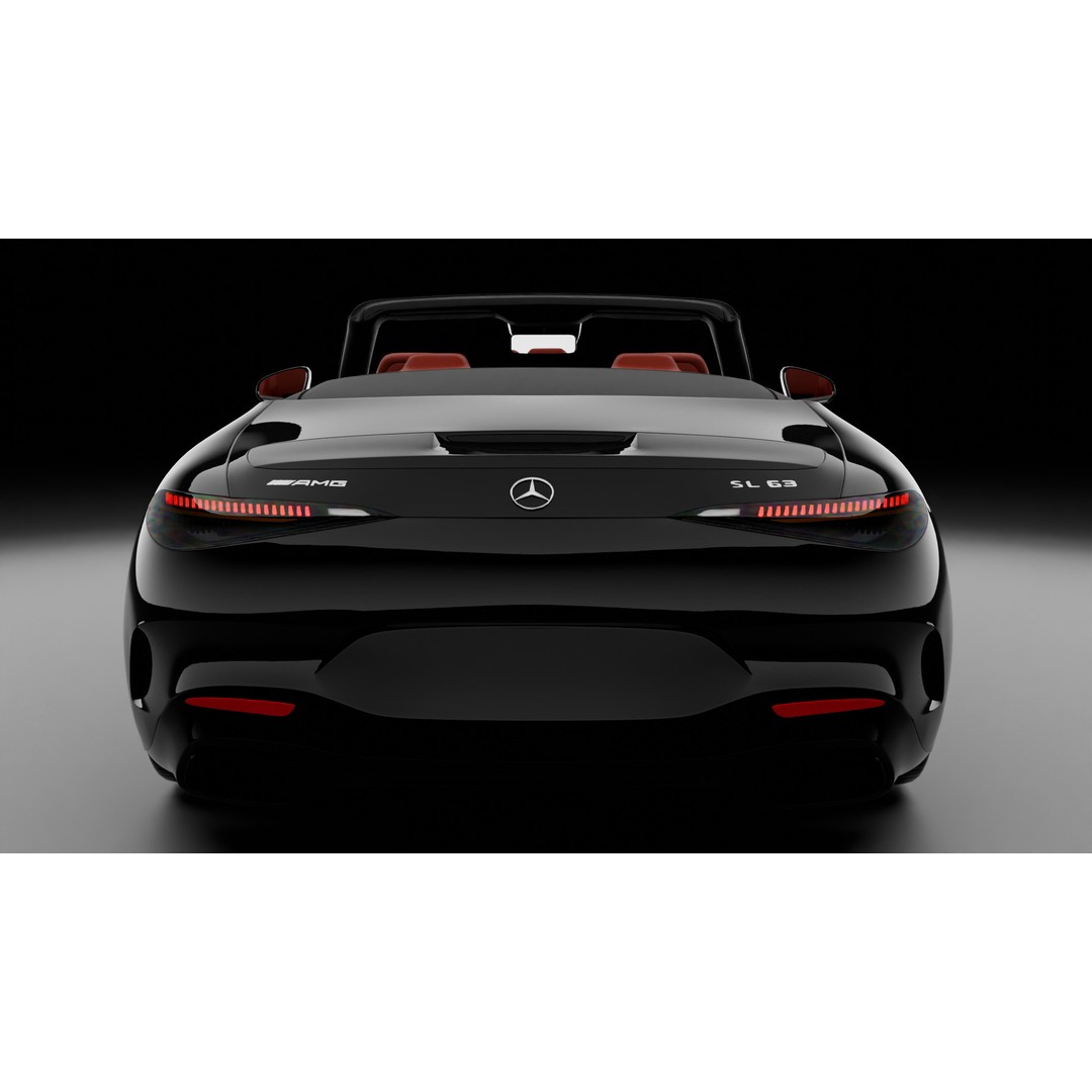 Mersedes Benz SL63 AMG 3D Model – High-Poly Rigged Car Asset for Blender - View 5