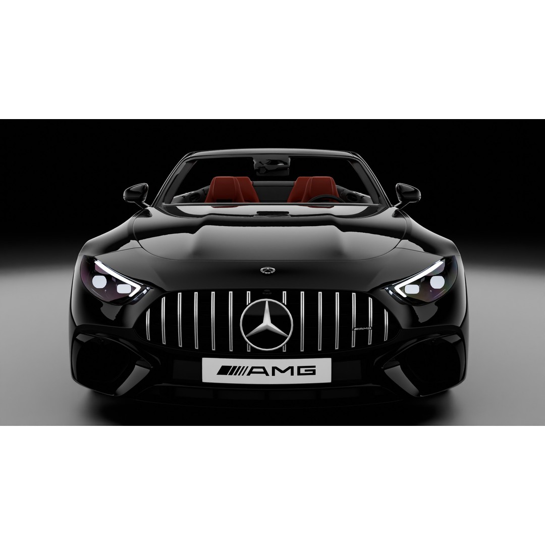 Mersedes Benz SL63 AMG 3D Model – High-Poly Rigged Car Asset for Blender - View 6