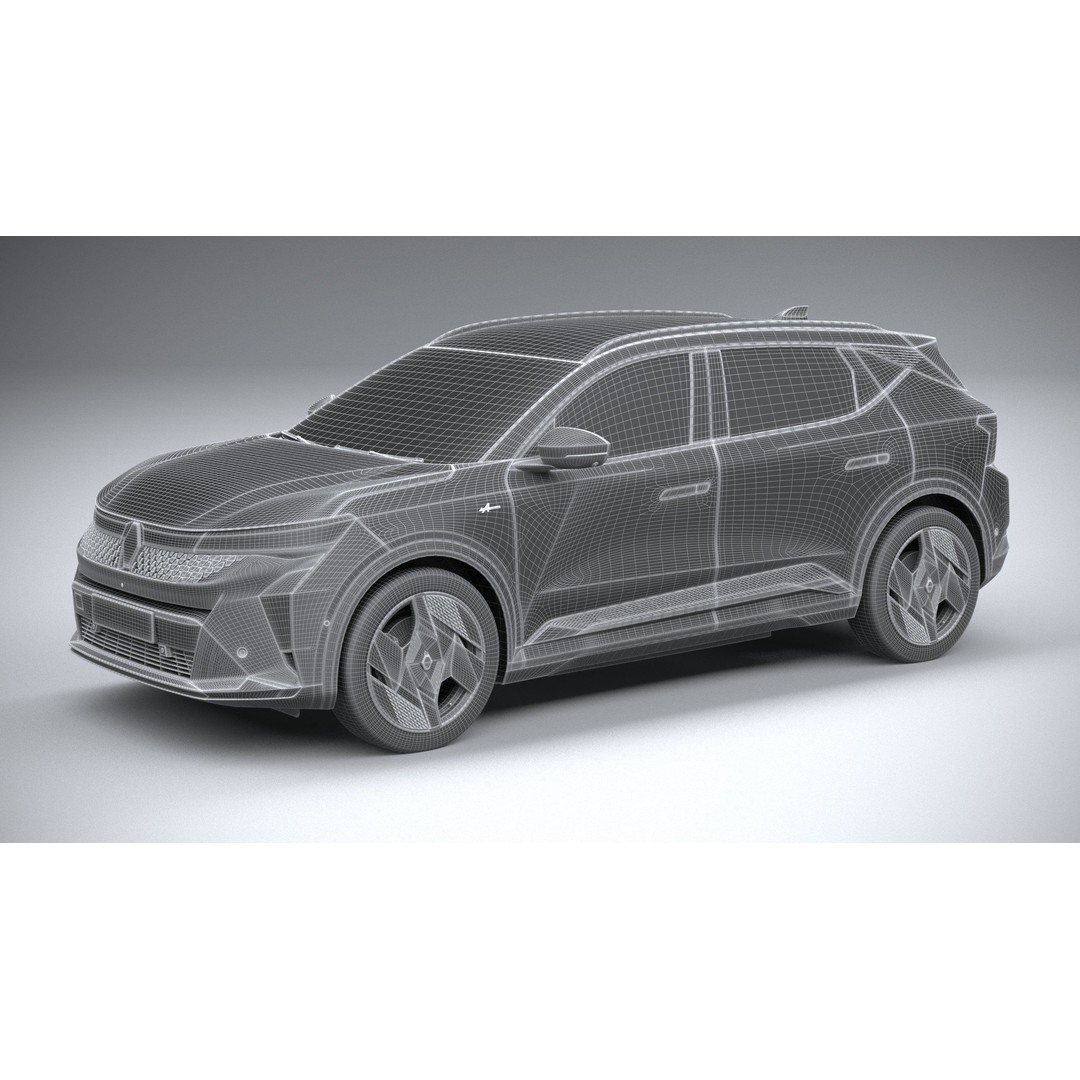 Renault Scenic E-Tech 2024 3D Model – High Poly SUV with Multiple Formats - View 28