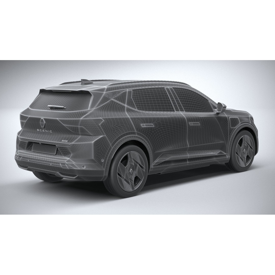 Renault Scenic E-Tech 2024 3D Model – High Poly SUV with Multiple Formats - View 29