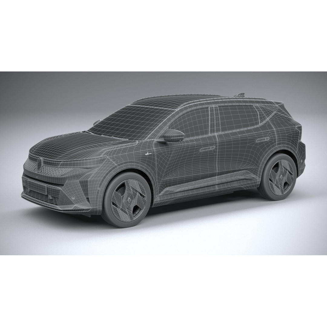 Renault Scenic E-Tech 2024 3D Model – High Poly SUV with Multiple Formats - View 30