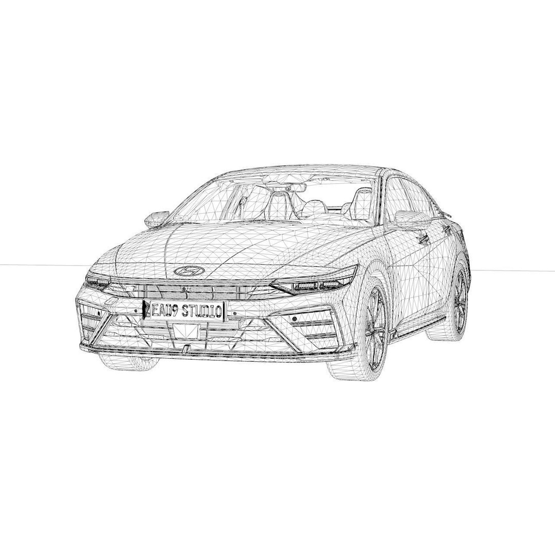 2025 Hyundai Elantra N 3D Model – High Poly Game Asset, FBX, OBJ
