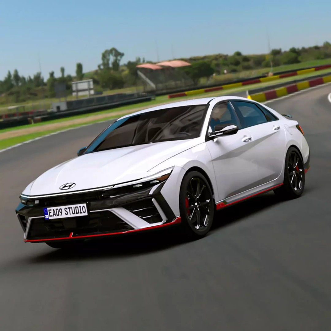 2025 Hyundai Elantra N 3D Model – High Poly Game Asset, FBX, OBJ - View 2