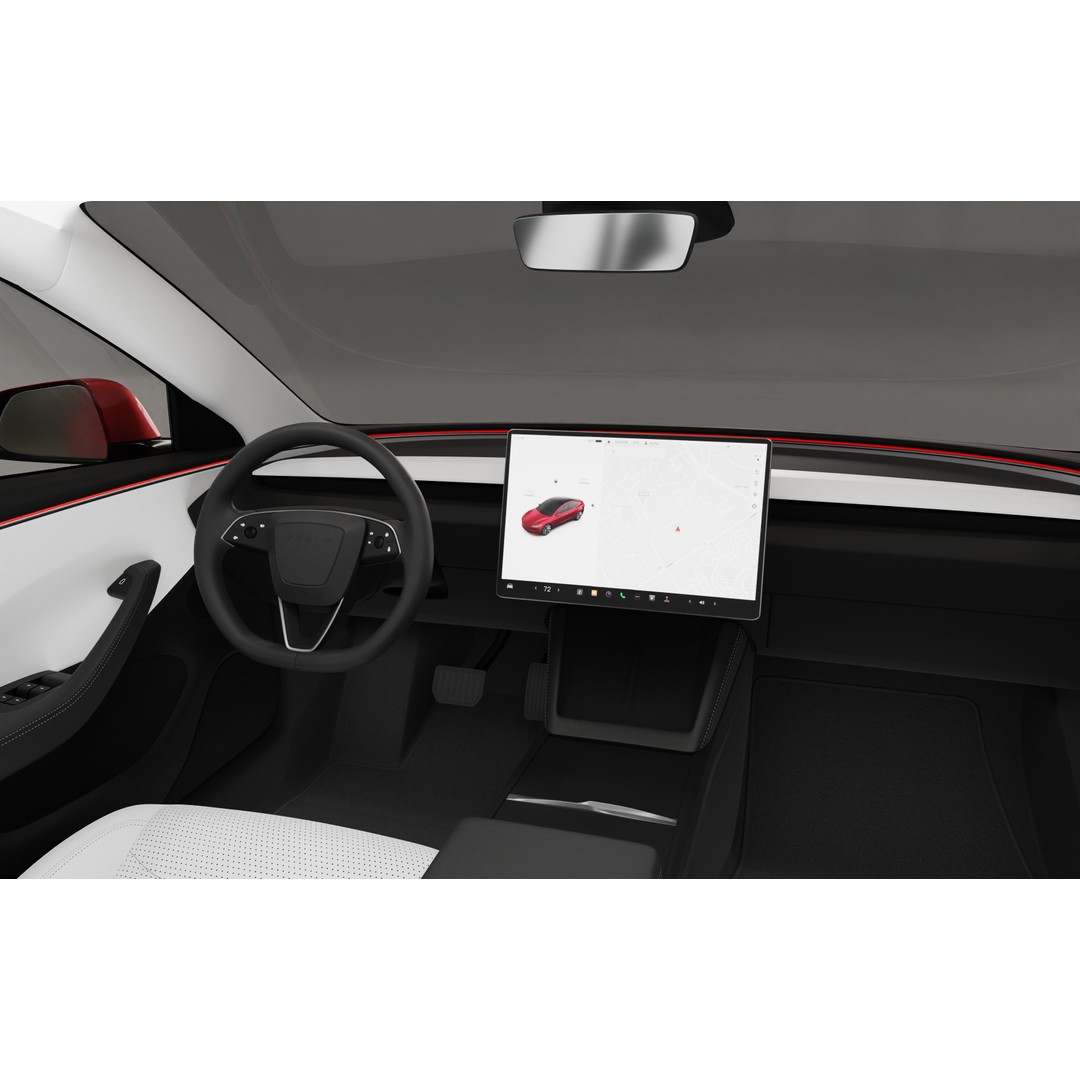 Tesla Model 3 2024 3D Model – High Poly Car Asset with Detailed Interior - View 20