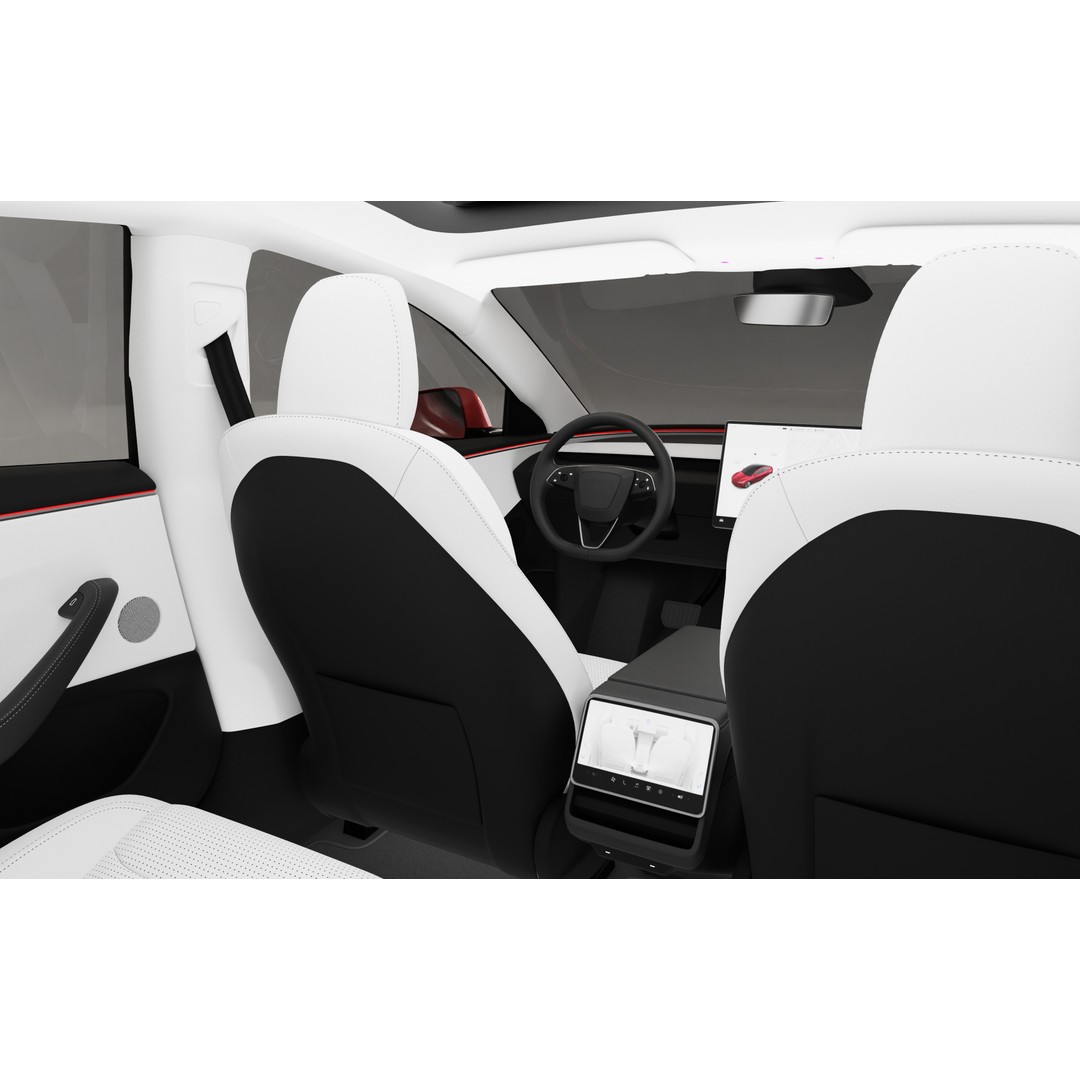 Tesla Model 3 2024 3D Model – High Poly Car Asset with Detailed Interior - View 25