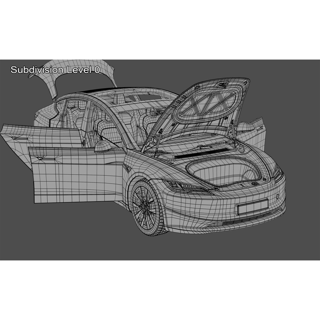 Tesla Model 3 2024 3D Model – High Poly Car Asset with Detailed Interior - View 26