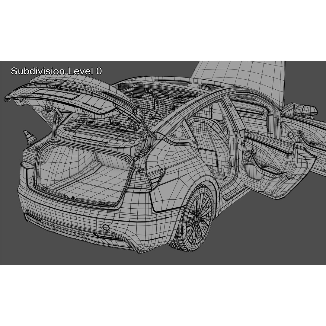 Tesla Model 3 2024 3D Model – High Poly Car Asset with Detailed Interior - View 27