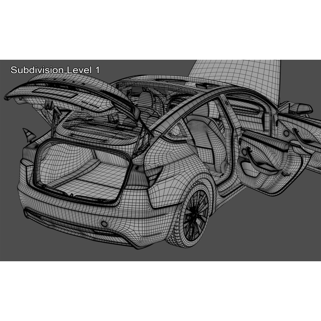 Tesla Model 3 2024 3D Model – High Poly Car Asset with Detailed Interior - View 31
