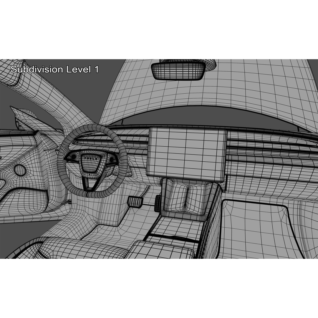 Tesla Model 3 2024 3D Model – High Poly Car Asset with Detailed Interior - View 32