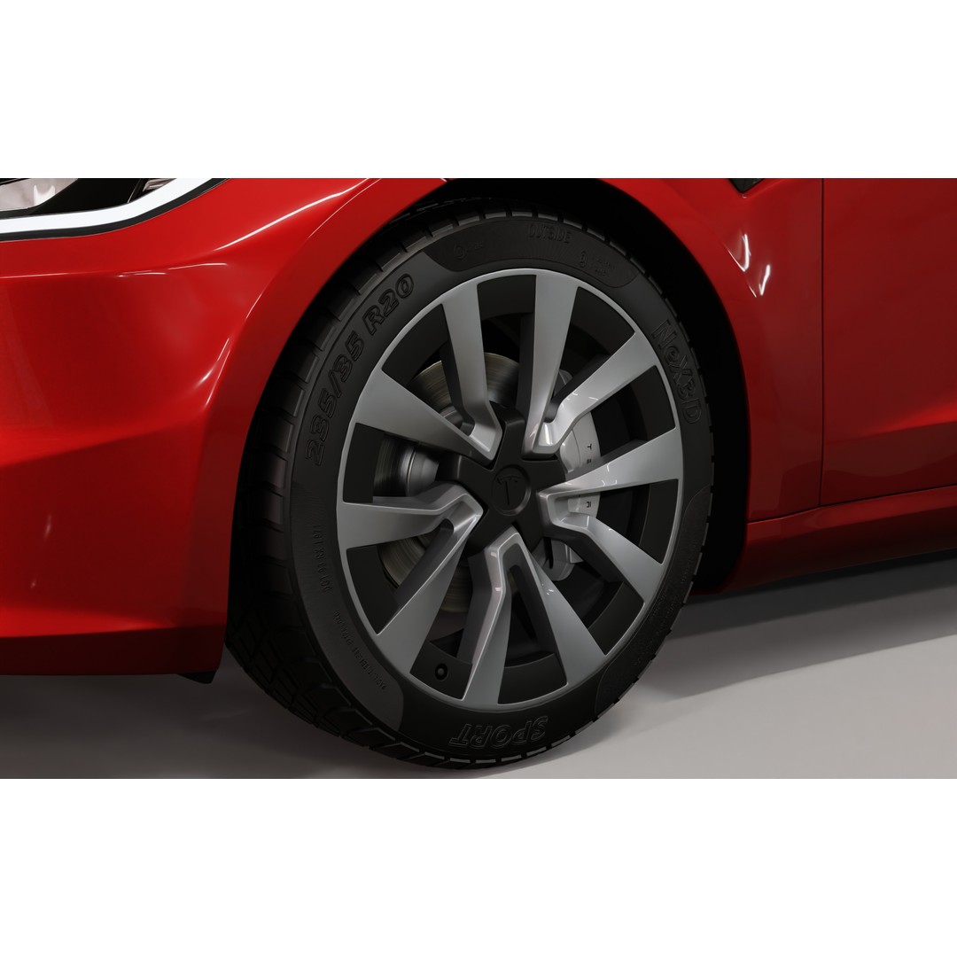 Tesla Model 3 2024 3D Model – High Poly Car Asset with Detailed Interior - View 8