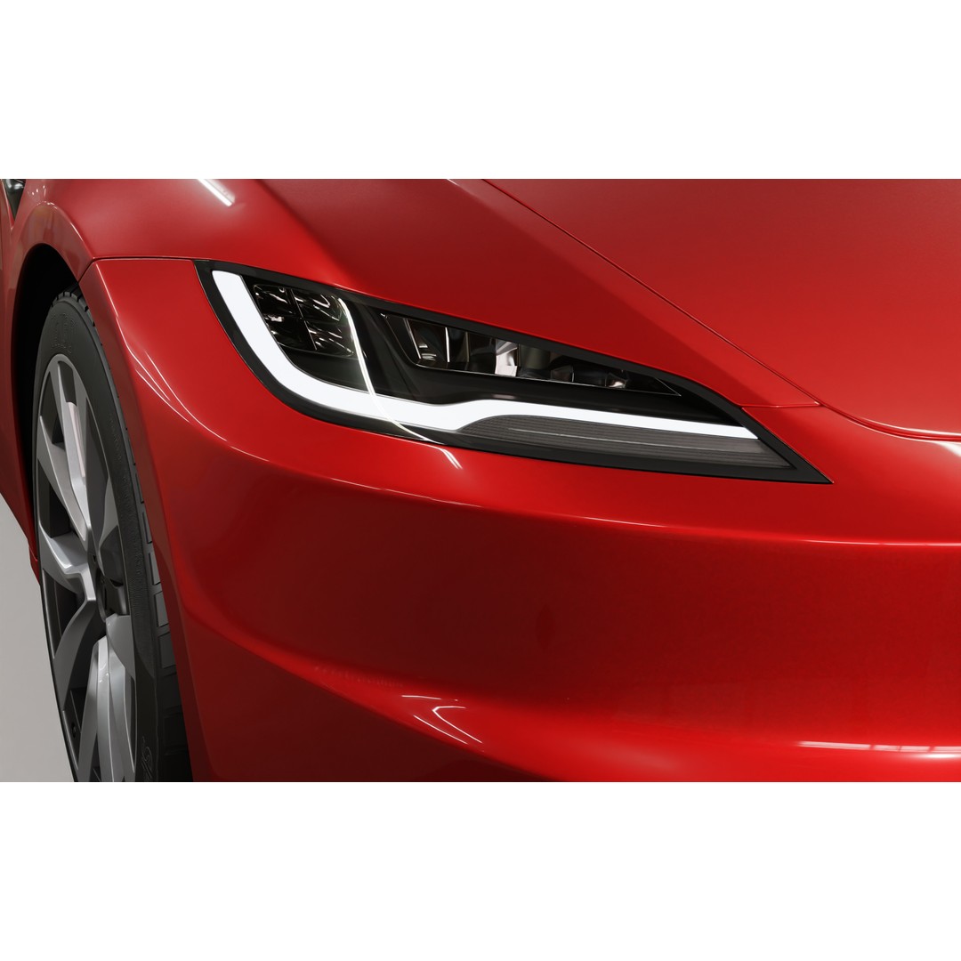 Tesla Model 3 2024 3D Model – High Poly Car Asset with Detailed Interior - View 9