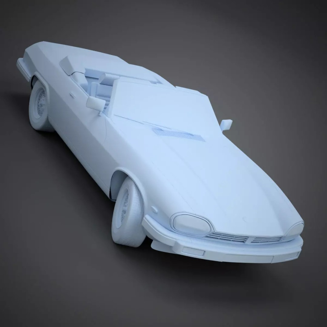XJS Convertible 3D Model – High Poly Vintage Car, FBX & 3DS - View 10