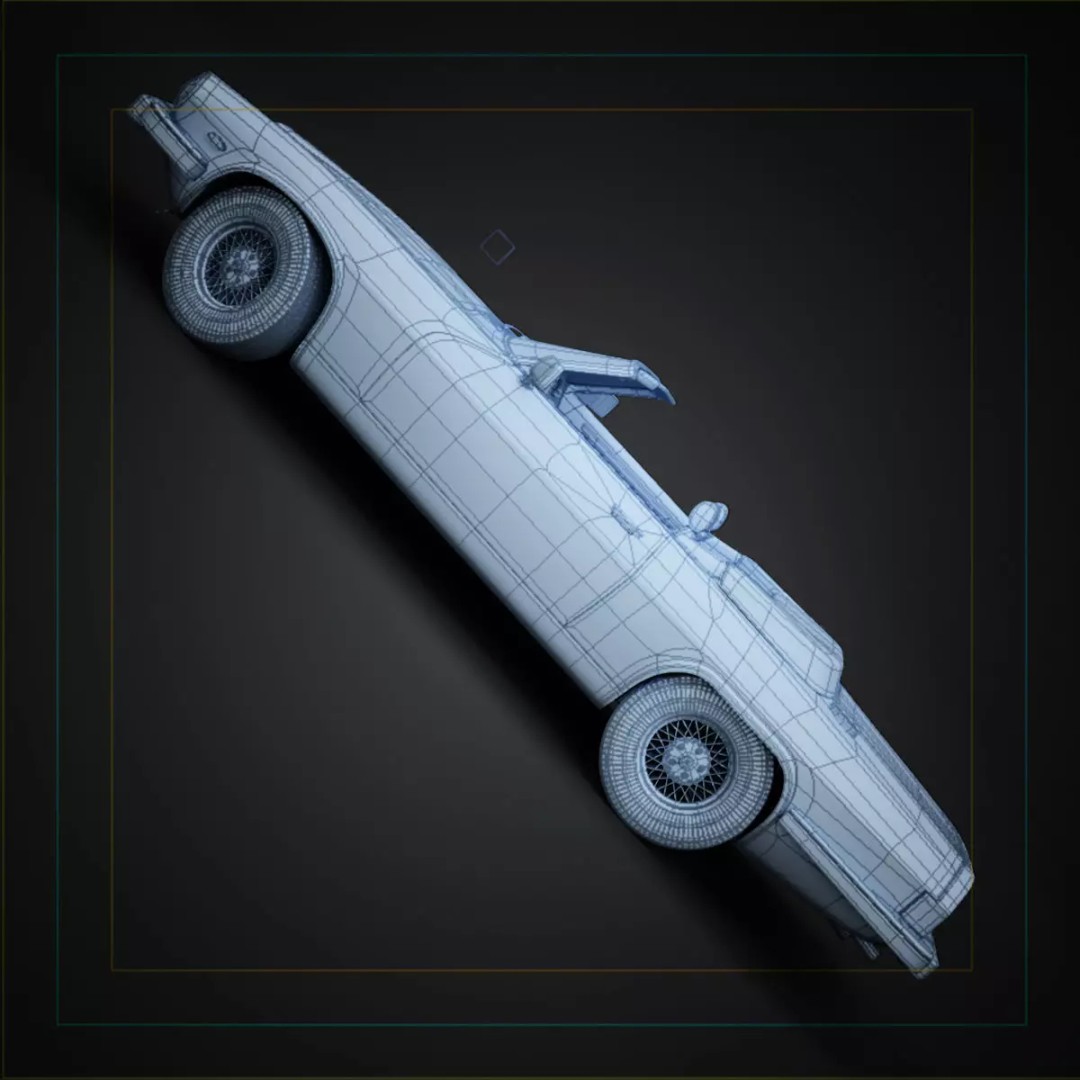 XJS Convertible 3D Model – High Poly Vintage Car, FBX & 3DS - View 11