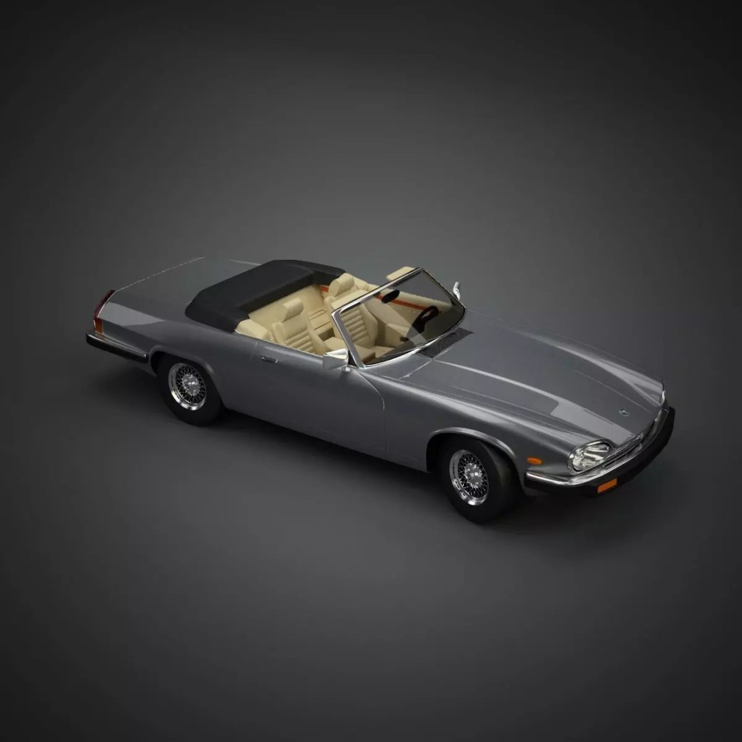 XJS Convertible 3D Model – High Poly Vintage Car, FBX & 3DS - View 16