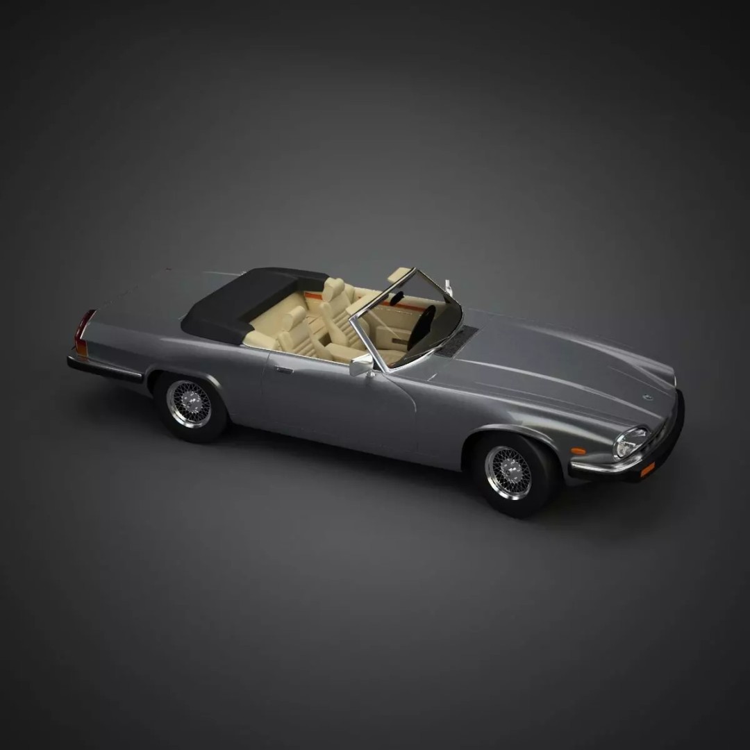 XJS Convertible 3D Model – High Poly Vintage Car, FBX & 3DS - View 17