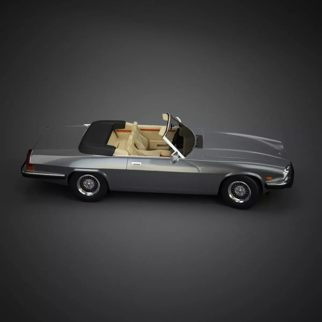XJS Convertible 3D Model – High Poly Vintage Car, FBX & 3DS - View 19