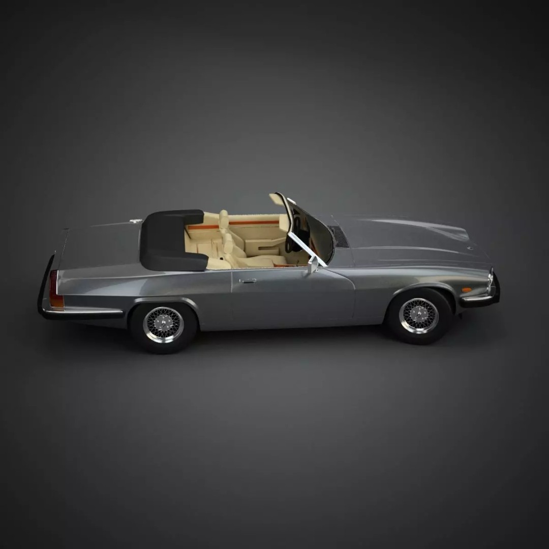 XJS Convertible 3D Model – High Poly Vintage Car, FBX & 3DS - View 20
