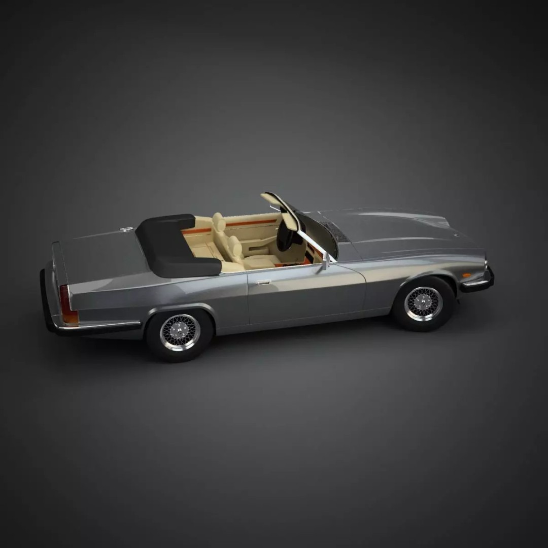 XJS Convertible 3D Model – High Poly Vintage Car, FBX & 3DS - View 21