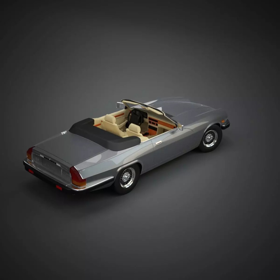 XJS Convertible 3D Model – High Poly Vintage Car, FBX & 3DS - View 24