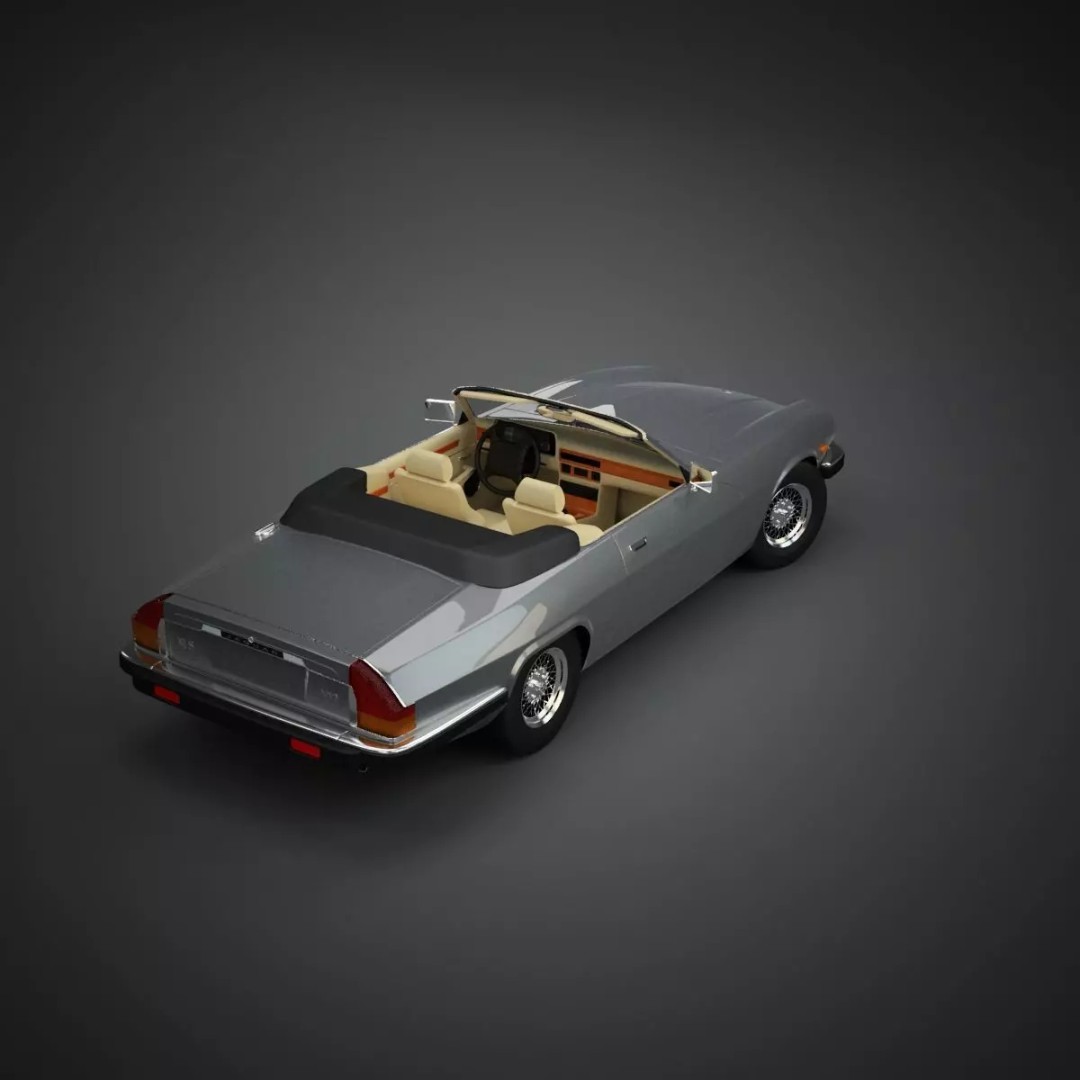 XJS Convertible 3D Model – High Poly Vintage Car, FBX & 3DS - View 25
