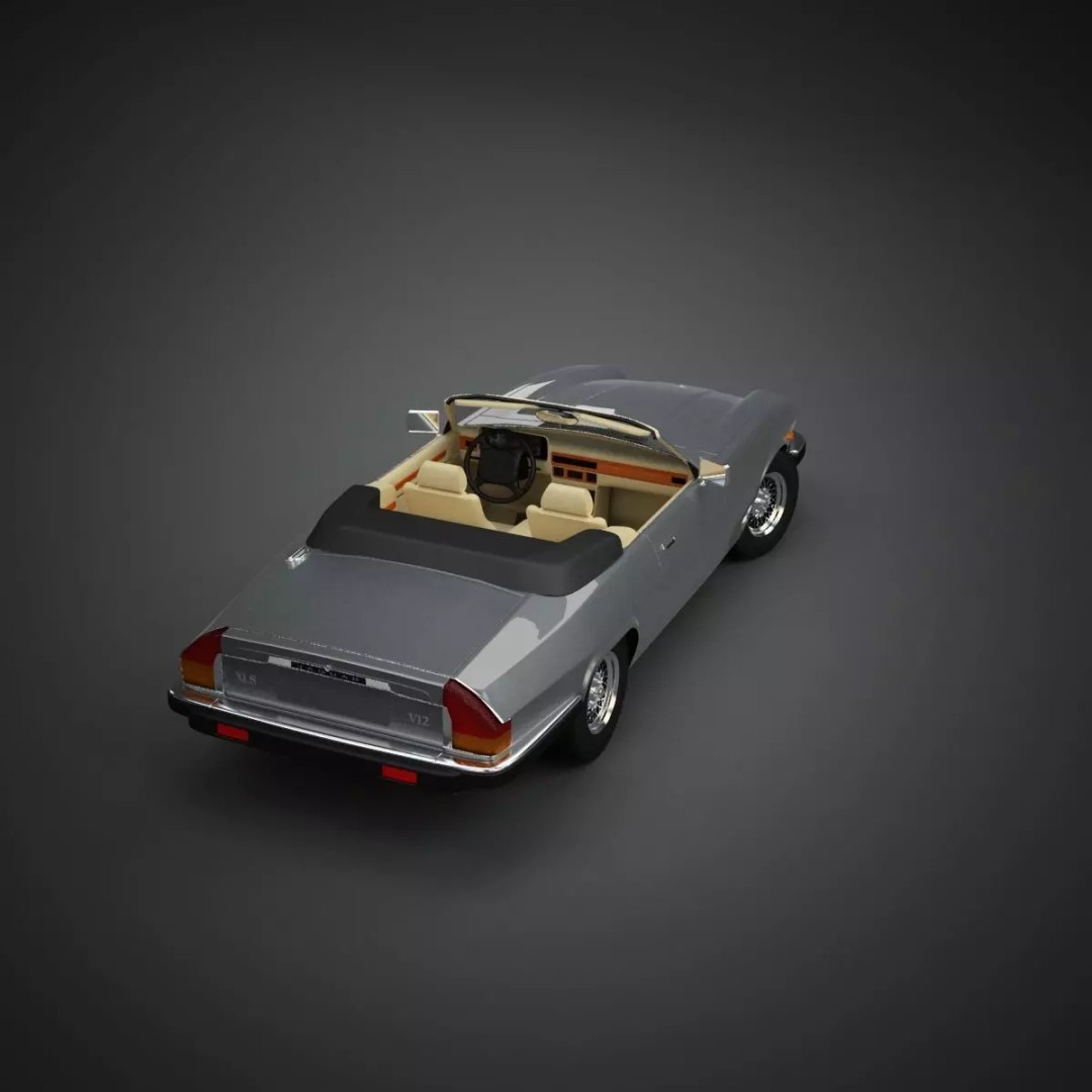 XJS Convertible 3D Model – High Poly Vintage Car, FBX & 3DS - View 26