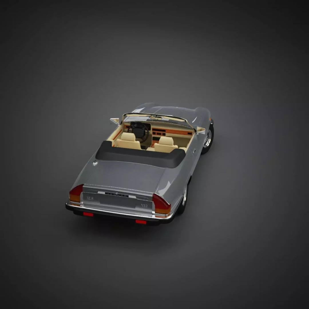 XJS Convertible 3D Model – High Poly Vintage Car, FBX & 3DS - View 27