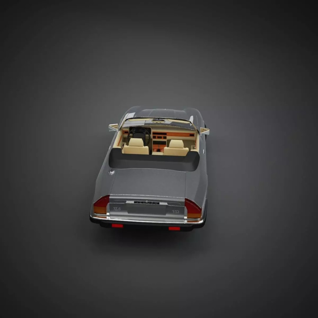 XJS Convertible 3D Model – High Poly Vintage Car, FBX & 3DS - View 28