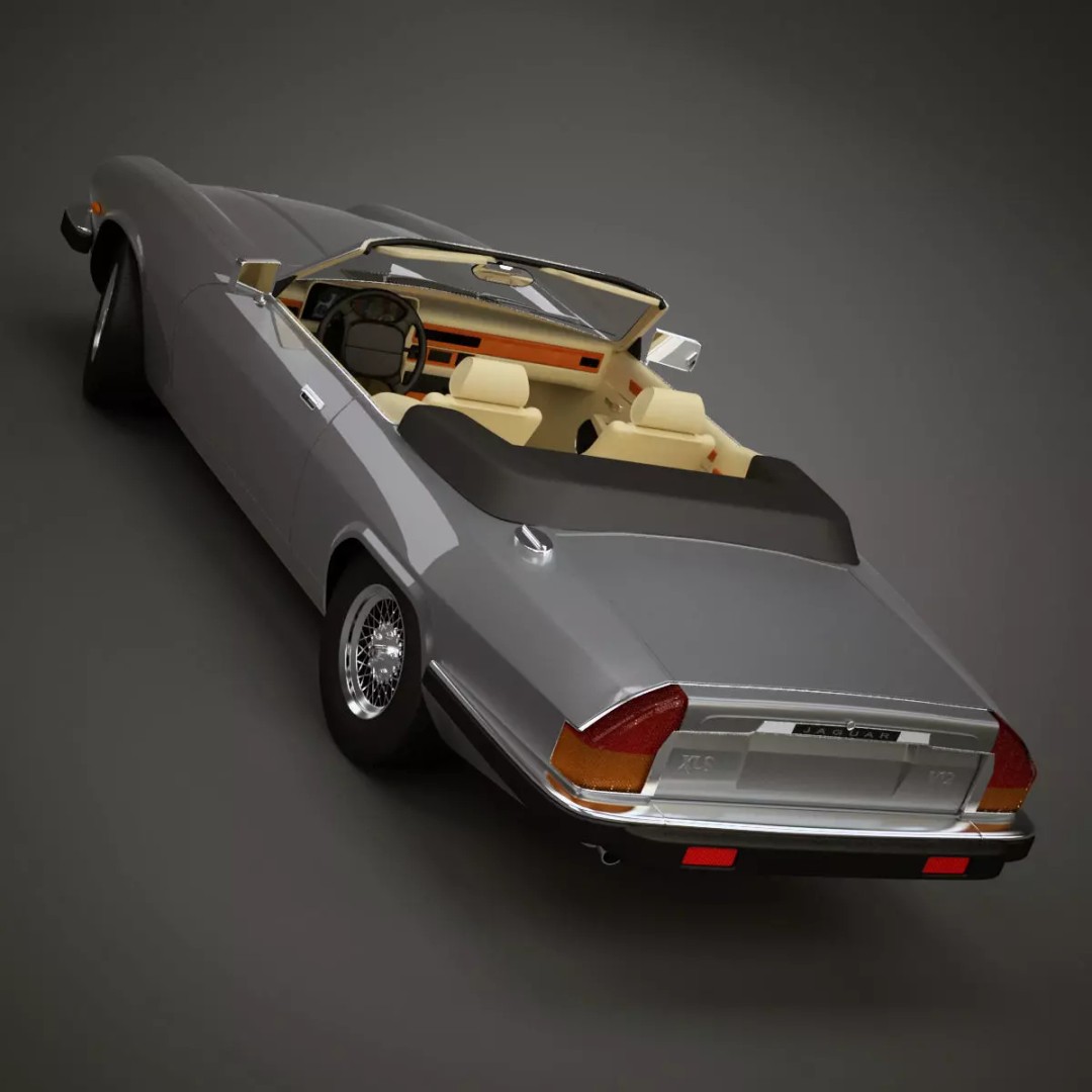XJS Convertible 3D Model – High Poly Vintage Car, FBX & 3DS - View 3